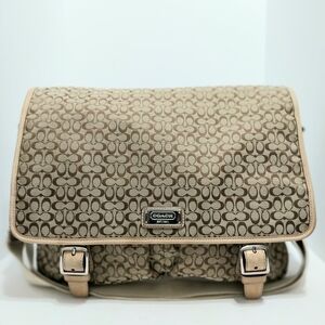Coach Signature Jacquard Canvas Messenger/Laptop Bag